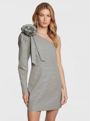 Коктейлна рокля slim Custommade сиво