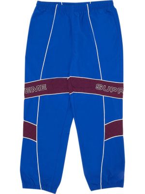 Жаккардовые брюки Supreme синие