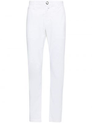 Slim fit chino bikses Jacob Cohën balts