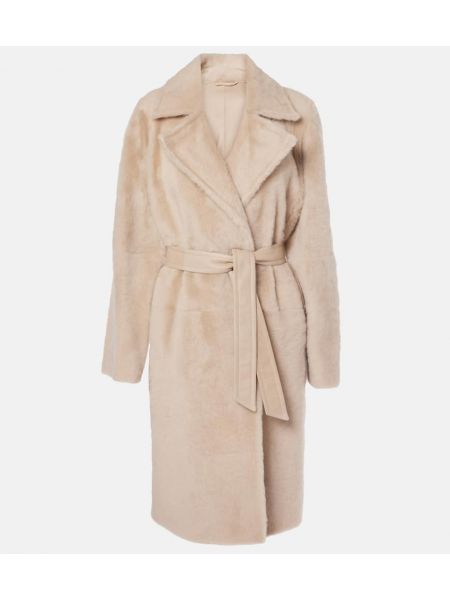 Frakke med bælte Max Mara beige