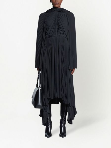 Robe mi-longue avec manches longues Balenciaga noir