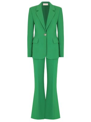 Однотонный костюм Elie Saab зеленый