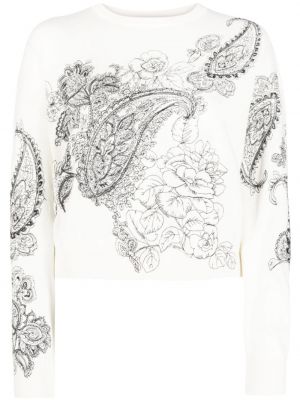 Sweatshirt mit print mit paisleymuster mit rundem ausschnitt Twinset weiß