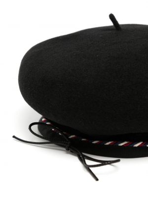 Vlněný baret s mašlí Bode černý