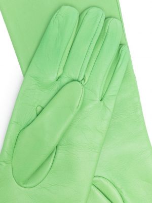 Leder handschuh Maison Margiela grün