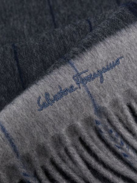 Sciarpa di lana di cachemire Ferragamo grigio