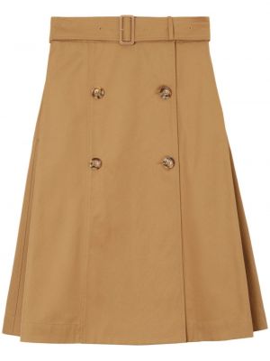 Pamučna suknja Burberry smeđa