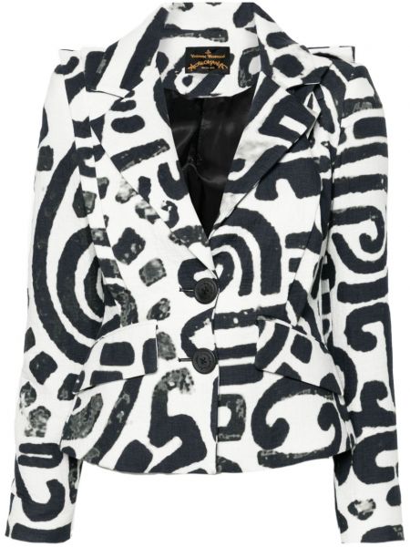 Abstrakter langer blazer aus baumwoll mit print Vivienne Westwood Pre-owned