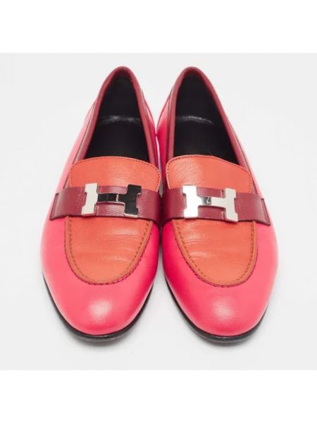 Calzado de cuero retro Hermès Vintage rosa