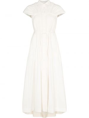 Плисирана макси рокля Gia Studios бяло