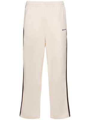 Pantalones de chándal de algodón Adidas Originals blanco