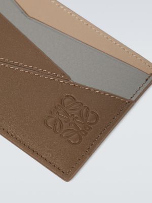 Kožená peňaženka Loewe sivá