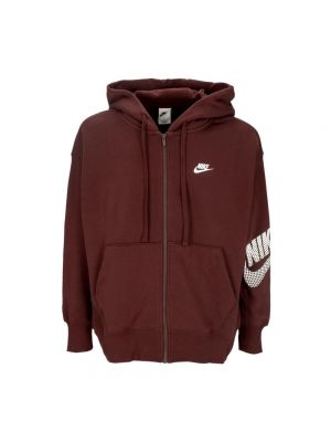 Sweter z nadrukiem Nike brązowy
