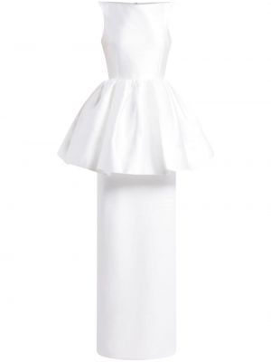 Βραδινό φόρεμα με βολάν Solace London λευκό