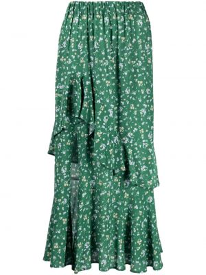 Květinové sukně s potiskem B+ab zelené