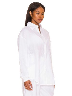 Camisa de lino con trenzado Aexae blanco