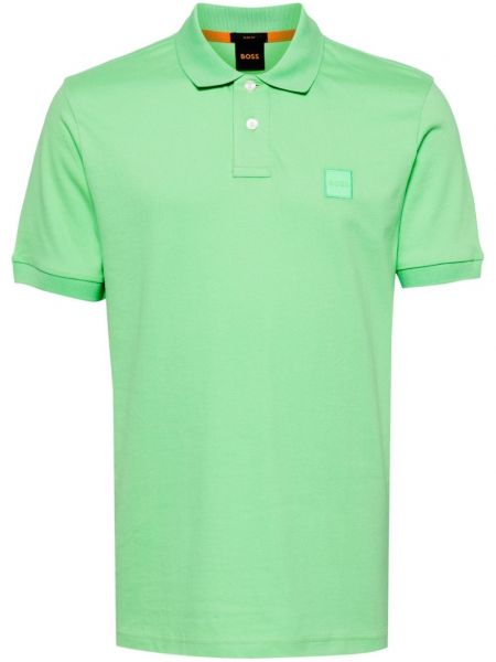 Поло тениска Boss зелено