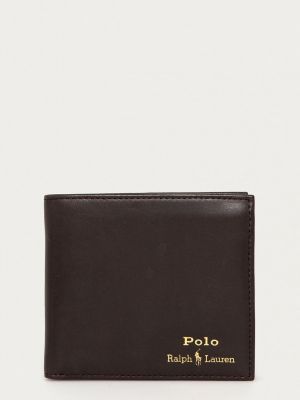 Коричневый кожаный кошелек Polo Ralph Lauren