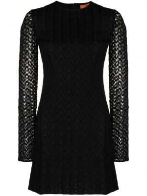Pletené mini šaty Missoni černé