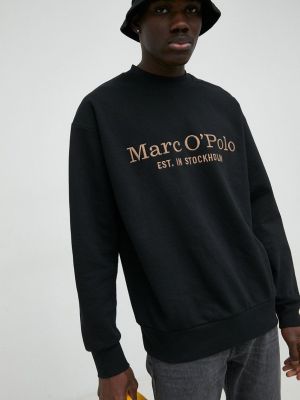 Marc O'Polo pamut melegítőfelső fekete, férfi, nyomott mintás Marc O'polo