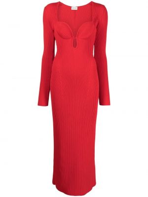 Плетена вечерна рокля Magda Butrym червено