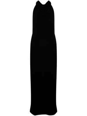 Zamatové koktejlkové šaty Proenza Schouler čierna