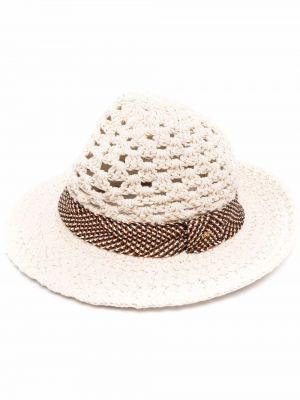 Плетена шапка Chloé бежово