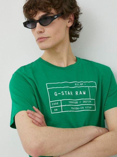 G-Star Raw pamut póló 2 db barna, nyomott mintás G-star Raw