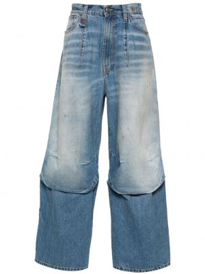 Voľné priliehavé džínsy R13 modrá