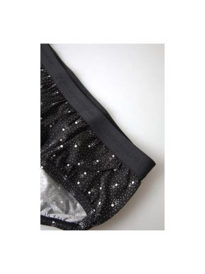 Bragas slip de algodón con lunares Dolce & Gabbana negro