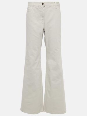 Zvonové džíny s vysokým pasem Magda Butrym bílé