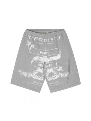 Jersey shorts aus baumwoll Y/project grau