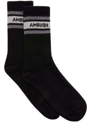 Žakárové ponožky Ambush čierna