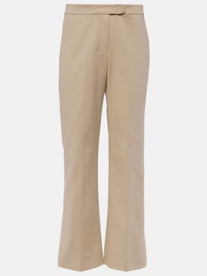 Pantalones rectos de algodón 's Max Mara beige
