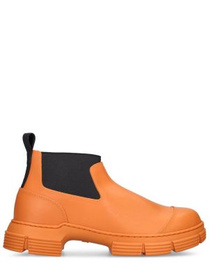 Ankle boots Ganni pomarańczowe