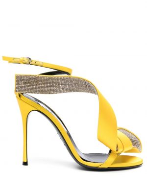 Kožené sandále Sergio Rossi žltá