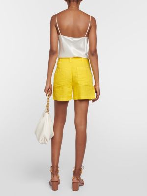 Pantalones cortos de lino de terciopelo‏‏‎ Velvet amarillo