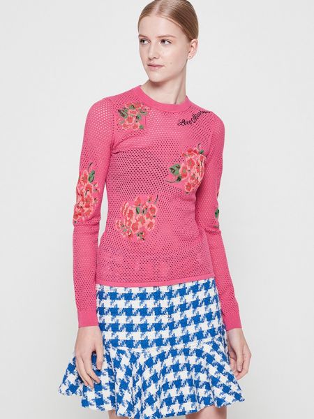 Sweter Love Moschino różowy