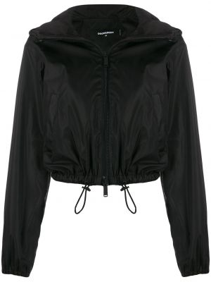 Chaqueta bomber con capucha con estampado Dsquared2 negro