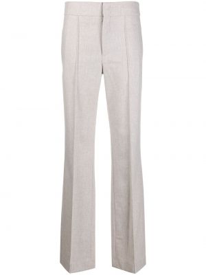 Pantalones rectos de cintura alta Isabel Marant gris