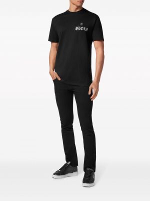 Křišťálové tričko Philipp Plein černé