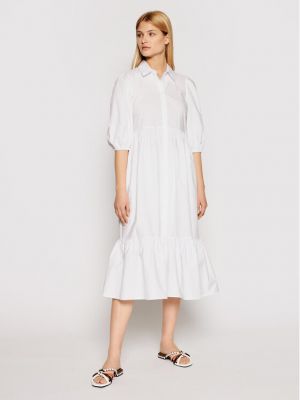 Oversize рокля тип риза Patrizia Pepe бяло