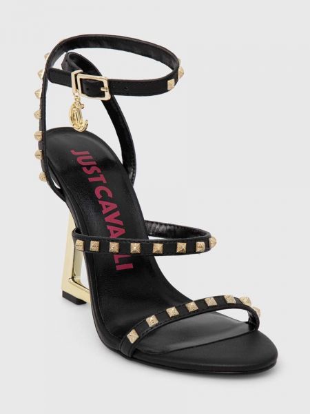Usnjene sandali Just Cavalli črna