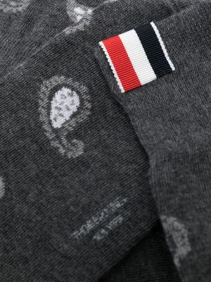 Ponožky s paisley potiskem Thom Browne šedé