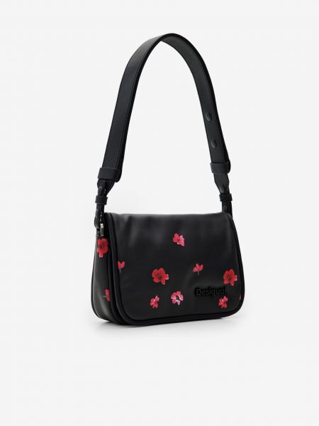 Чанта на цветя Desigual черно