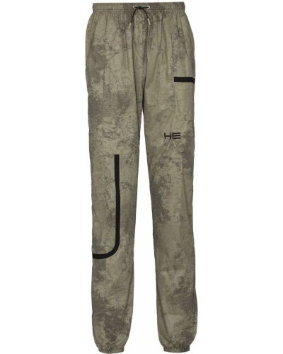 Pantalon de joggings à imprimé à imprimé camouflage Heliot Emil vert