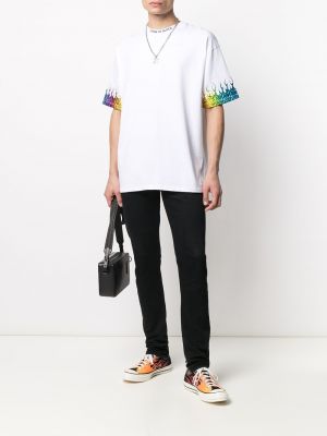 T-shirt mit print mit farbverlauf Vision Of Super weiß