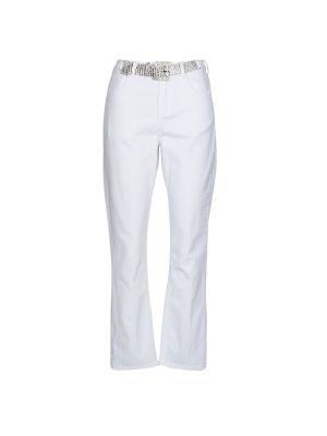 Priliehavé džínsy s rovným strihom Liu Jo biela