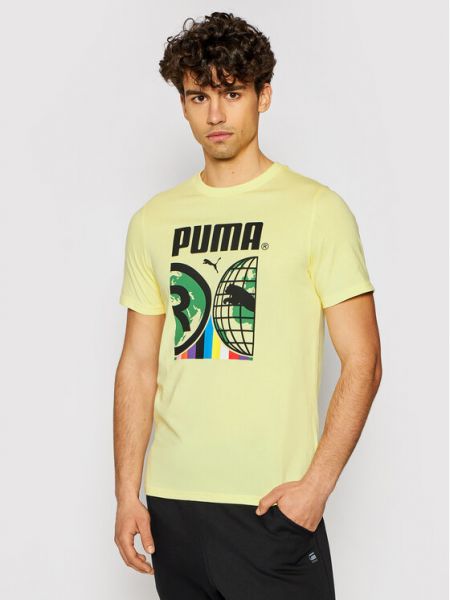 T-Shirt Intl 599804 Żółty Regular Fit Puma