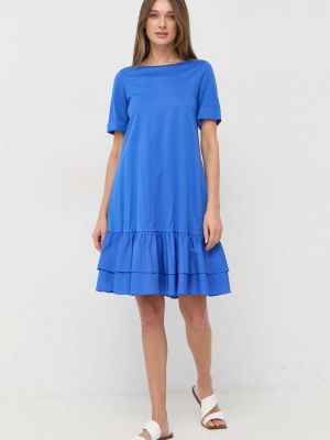 Sukienka mini bawełniana Weekend Max Mara niebieska